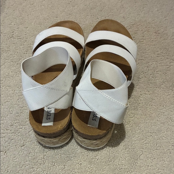 Steve Madden Kimmie White Espadrille Sandals 👵MT - Picture 3 of 7
